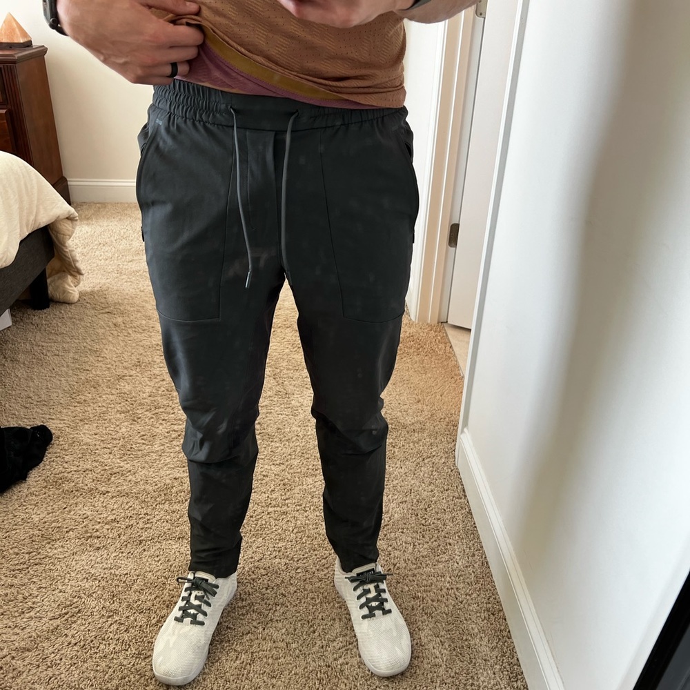 Lululemon surge pants. Size medium. Grey. Ability to cuff the legs.